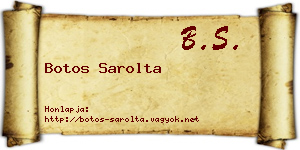 Botos Sarolta névjegykártya