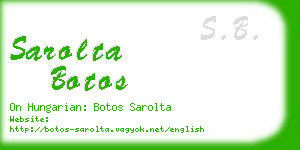 sarolta botos business card